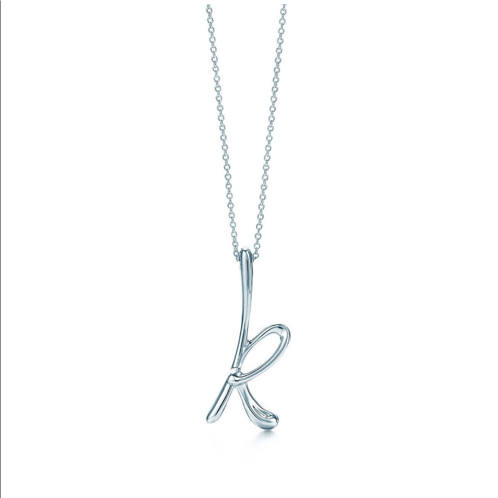 Tiffany Elsa Peretti Letter “K” necklace